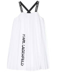 Abito per bambina Karl Lagerfeld Kids plissettato Z12246 10P KARL LAGERFELD KIDS