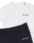 Completo per neonato Off White Kids con logo OB2X007S26JER002 100 OFF WHITE KIDS