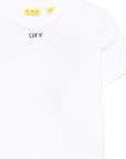 T-shirt per bambino Off White Kids con logo OBAA002S26JER006 100 OFF WHITE KIDS