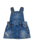 Salopette per neonata Diesel Kids di jeans K00810KXBU1 K01 DIESEL KIDS