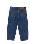 Jeans per bambina Monnalisa con ricamo 19H400RU8042 0055 MONNALISA