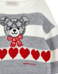 Maglione per bambina Monnalisa con orsetto 19H6068062 0132 MONNALISA