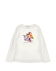 T-shirt per bambina Monnalisa con stampa 19H6108015 0001 MONNALISA