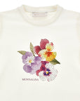 T-shirt per bambina Monnalisa con stampa 19H6108015 0001 MONNALISA