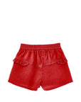 Shorts per neonata Monnalisa in velluto 37H4128852 0043 MONNALISA