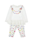 Completo per neonata Monnalisa a fiori 39H5018040 0163 MONNALISA