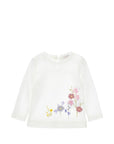 T-shirt per bambina Monnalisa con ricami 39H6088040 0001 MONNALISA