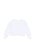 Felpa per bambina Moschino Kids con stampa HAF06GLDA66 10101 MOSCHINO KIDS