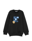 Felpa per bambino Moschino Kids con stampa HZF08VLCA77 60100 MOSCHINO KIDS