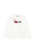 Felpa per neonata Moschino Kids con stampa MHF02KLCA40 10063 MOSCHINO KIDS