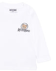 T-shirt per neonato Moschino Kids con teddy MRO014LAA34 10101 MOSCHINO KIDS