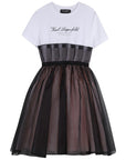 Abito per bambina Karl Lagerfeld Kids con logo - Ninna Nanna