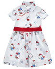 Abito per bambina Monnalisa con stampa - Ninna Nanna