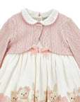 Abito per neonata Monnalisa con cardigan - Ninna Nanna
