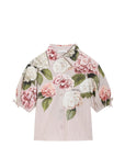 Camicia per bambina Dolce & Gabbana Kids a fiori - Ninna Nanna