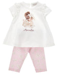 Completo per neonata Monnalisa due pezzi - Ninna Nanna