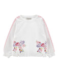 Felpa per bambina Monnalisa con fiori - Ninna Nanna