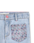 Jeans per bambina Billieblush con strass - Ninna Nanna