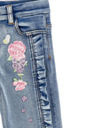 Jeans per bambina Monnalisa con ricamo - Ninna Nanna