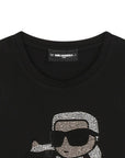 Karl Lagerfeld Kids t-shirt con strass - Ninna Nanna