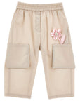 Pantaloni per neonata Monnalisa con fiore - Ninna Nanna