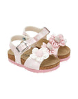 Sandali per neonata Monnalisa con fiori - Ninna Nanna