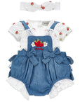 Set body per neonata Monnalisa con salopette - Ninna Nanna
