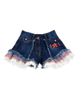 Shorts per bambina Monnalisa di jeans - Ninna Nanna