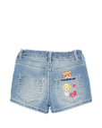 Shorts per bambina Moschino Kids in jeans - Ninna Nanna