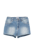 Shorts per bambina Moschino Kids in jeans - Ninna Nanna