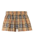 Shorts per neonata Burberry Kids in check - Ninna Nanna