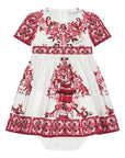 Dolce & Gabbana Kids abito stampa Maioliche