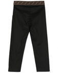 Fendi Kids pantaloni in gabardine