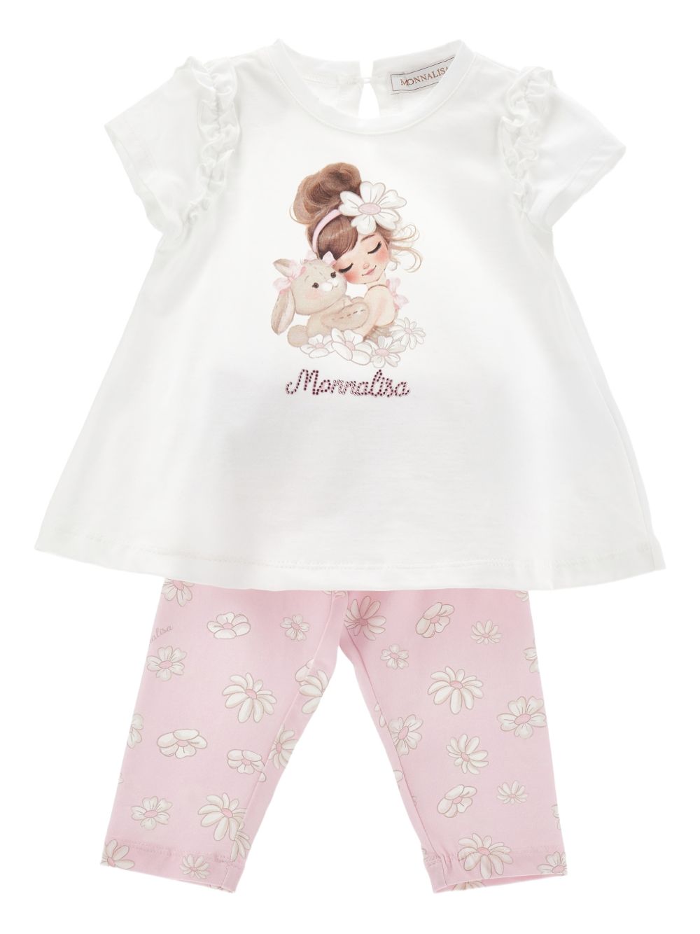 Completo per neonata Monnalisa due pezzi 31G5037666 9001 MONNALISA 