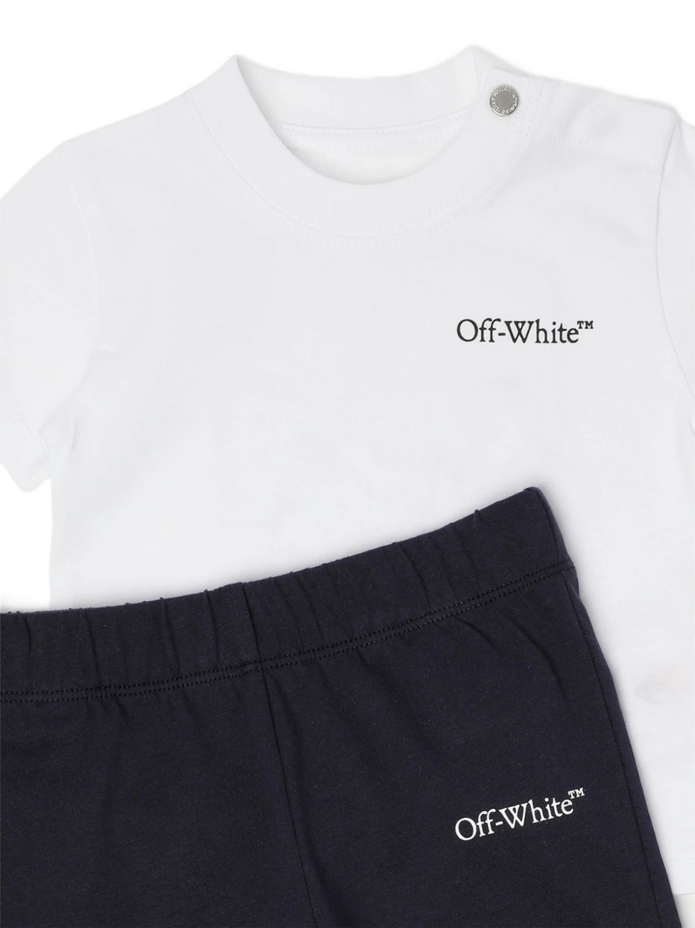Completo per neonato Off White Kids con logo OB2X007S26JER002 100 OFF WHITE KIDS 