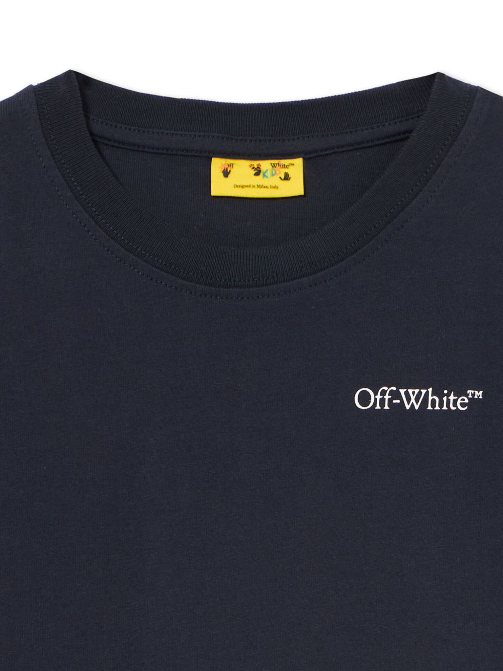 T-shirt per bambino Off White Kids con stampa OBAA002S26JER008 410 OFF WHITE KIDS 