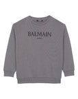 Balmain kids felpa con stampa