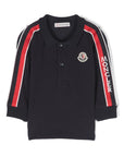 Moncler kids polo a maniche lunghe