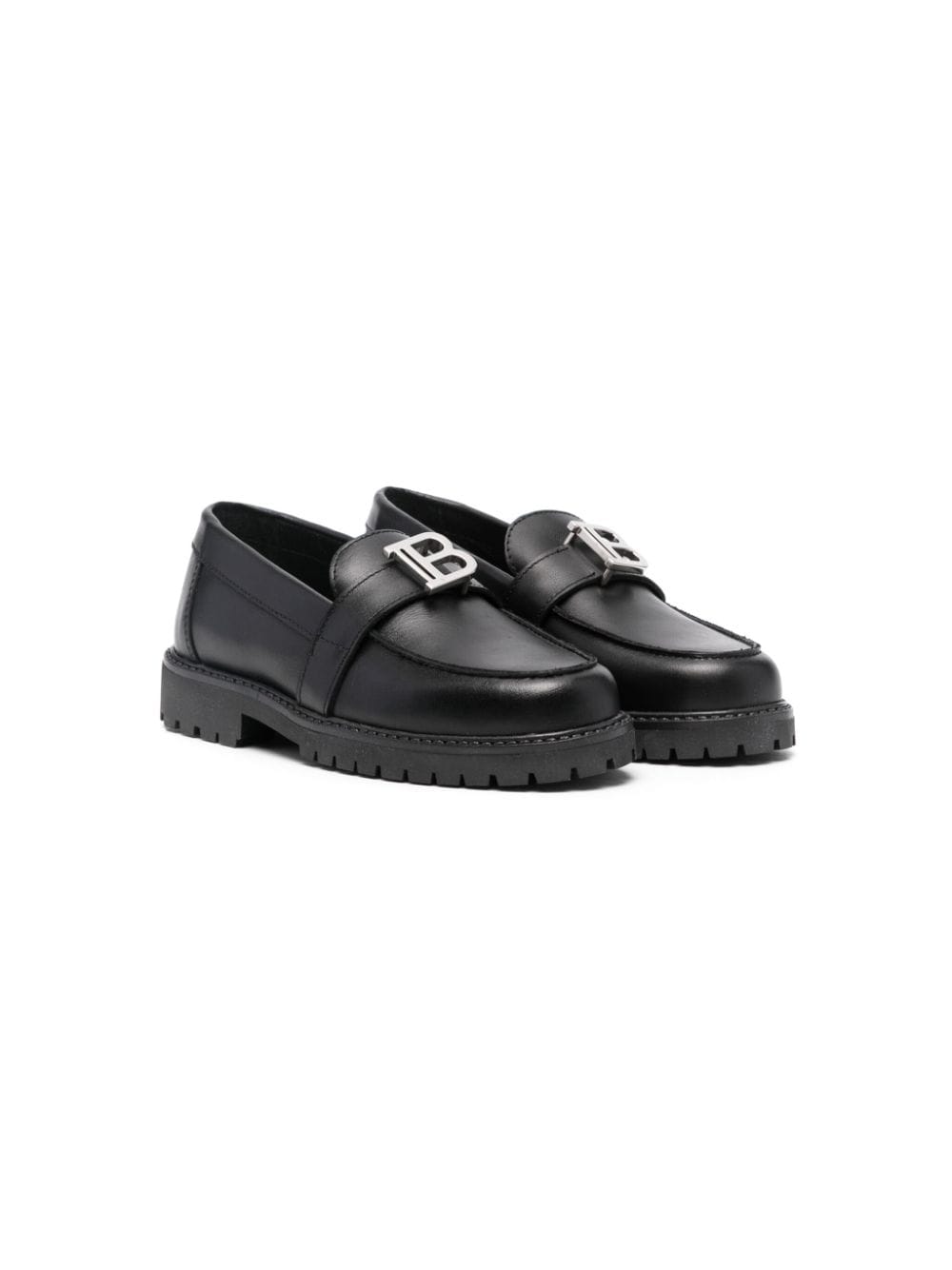 Balmain Kids mocassini in pelle