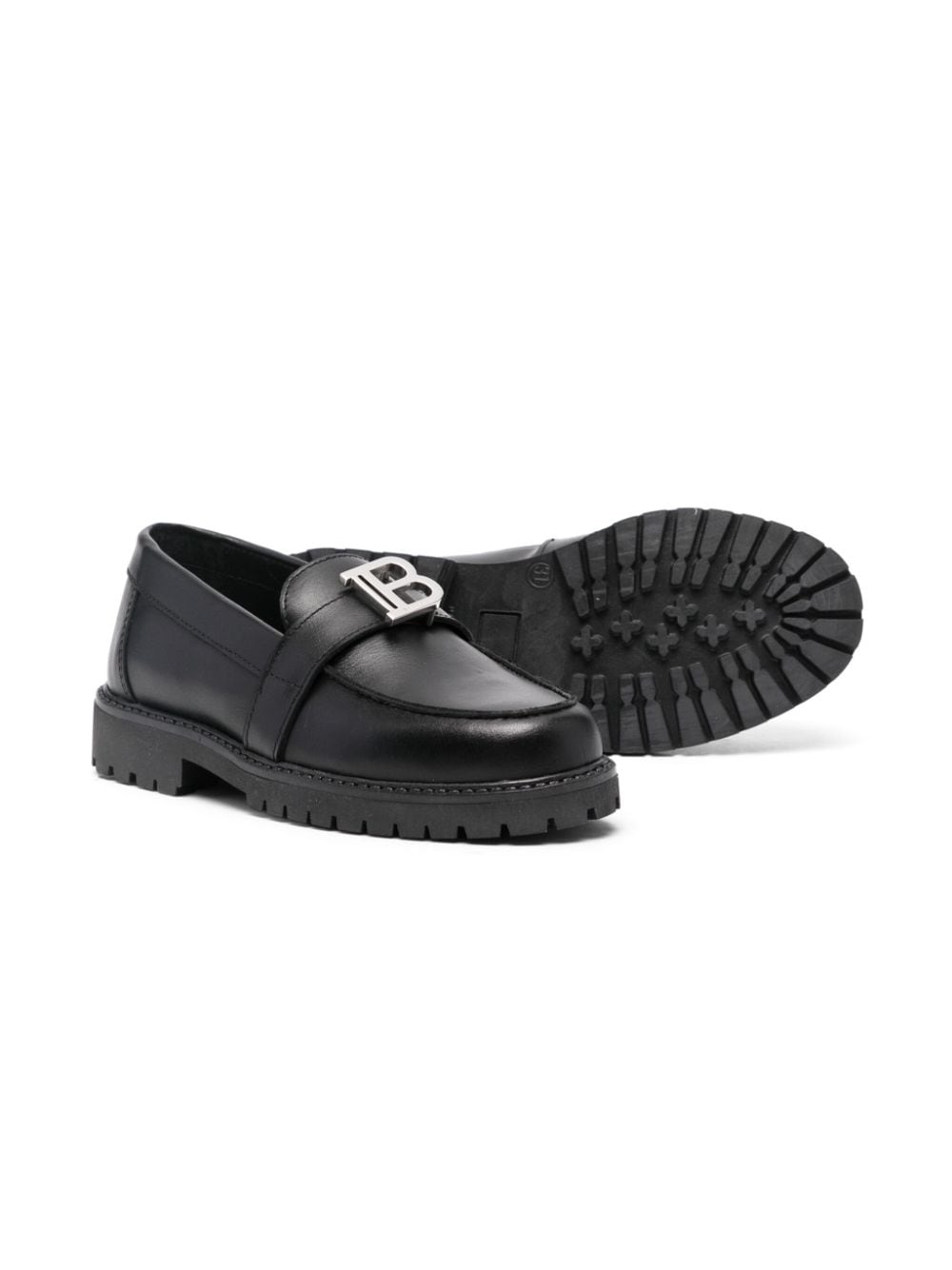 Balmain Kids mocassini in pelle