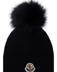 Moncler Enfant cappello con pon pon