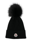 Moncler Enfant cappello con pon pon