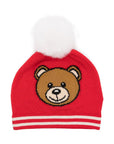 Moschino Kids cappello con pompon