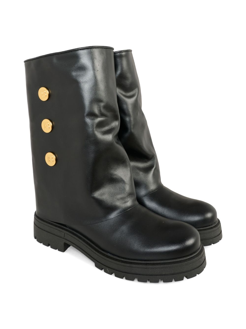 Balmain Kids stivali in pelle BX0B86Z1574 930OR BALMAIN KIDS 