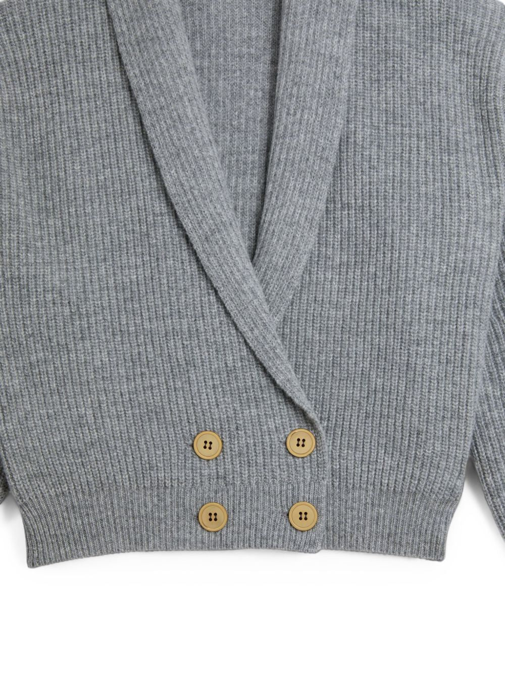 Cardigan per bambina Balmain Kids in lana BZ9A40W0217 806OR BALMAIN KIDS 