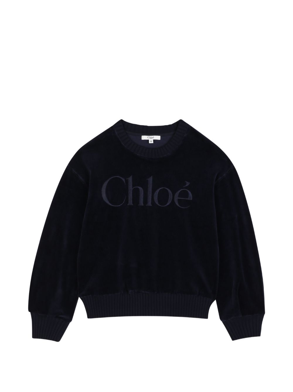 Felpa per bambina Chloé Kids in velluto C21285 859 CHLOE KIDS 
