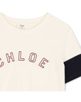 T-shirt per bambina Chloé Kids con ricamo C21306 148 CHLOE KIDS 