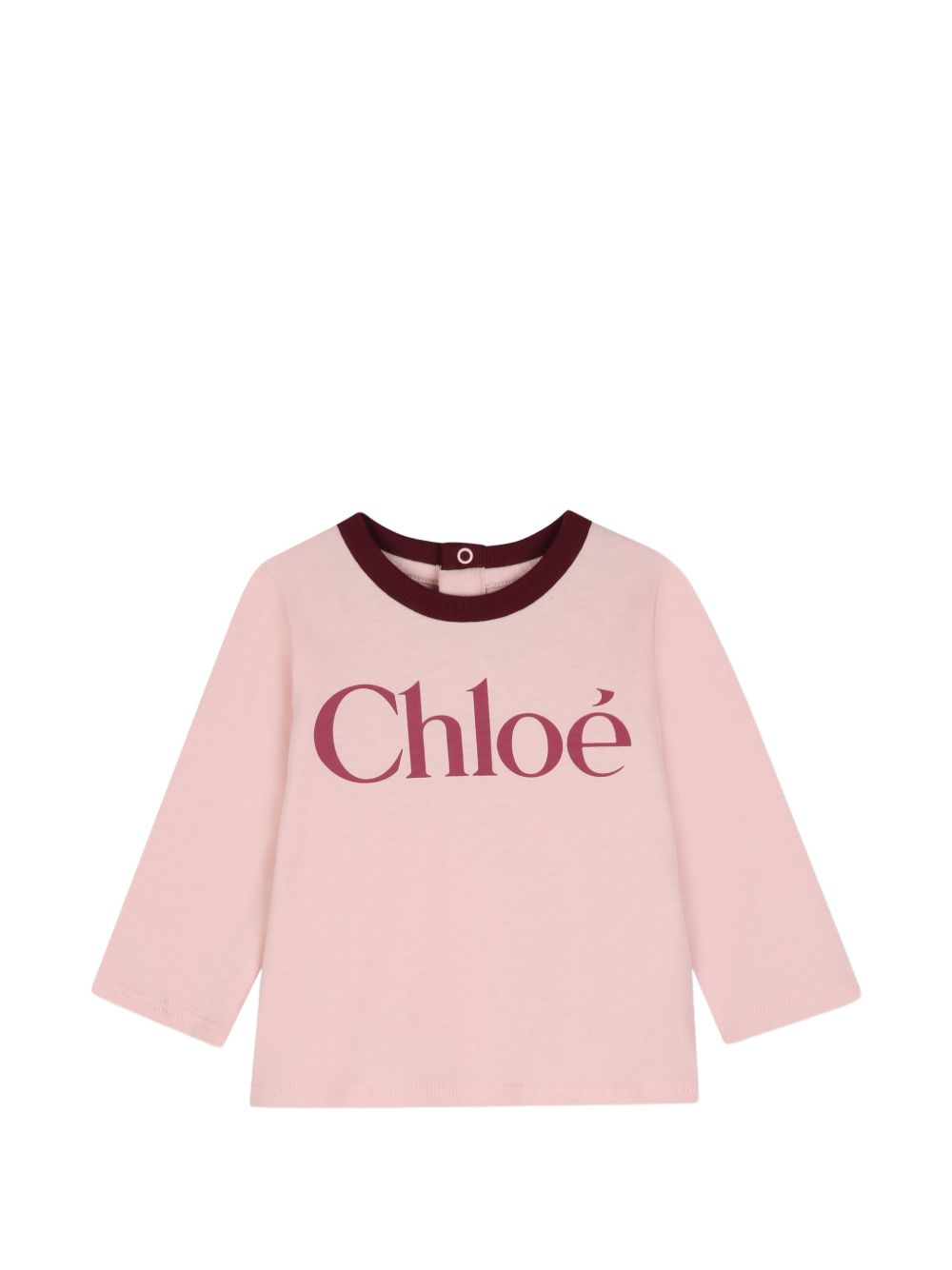 T-shirt per neonata Chloé Kids con stampa C21362 461 CHLOE KIDS 