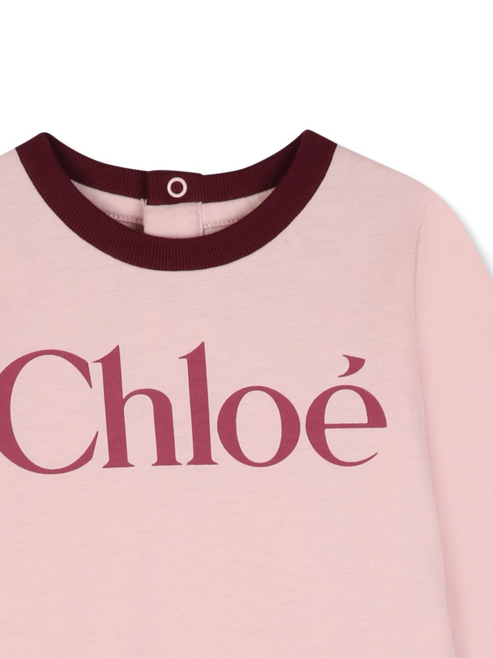T-shirt per neonata Chloé Kids con stampa C21362 461 CHLOE KIDS 