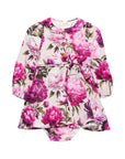 Abito per neonata Dolce & Gabbana Kids a fiori L24DV4G7QZV HF6FZ DOLCE & GABBANA KIDS 